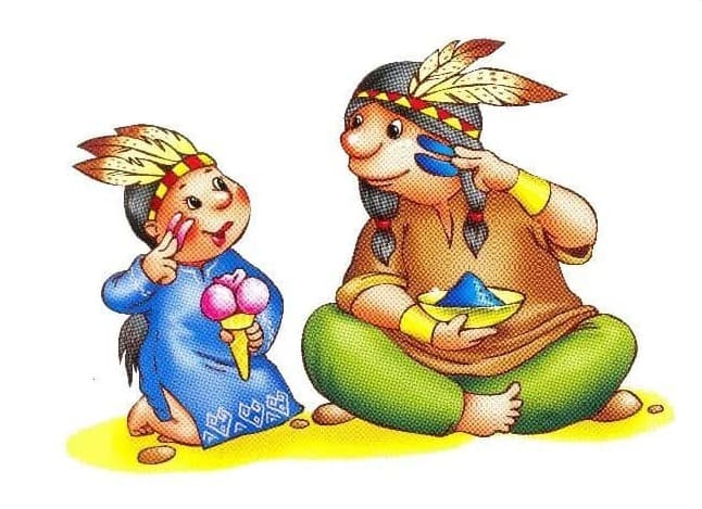Indian with daughter eating ice cream